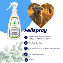 Load the image into the gallery viewer, TraumaPet coat spray: tick, mosquito and flea repellent for dogs and cats with colloidal silver
